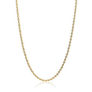 yellow gold rope chain