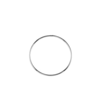 white gold thin hoops large