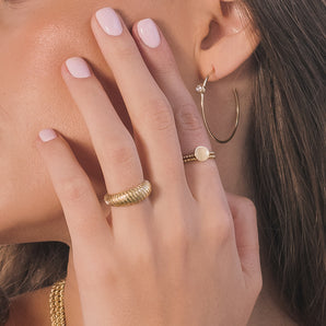 gold croissant ring