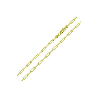 gold plated thin paperclip chain
