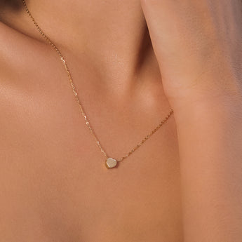 yellow gold heart necklace