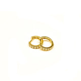 gold cz huggies