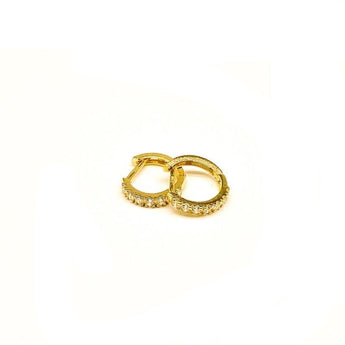 gold cz huggies