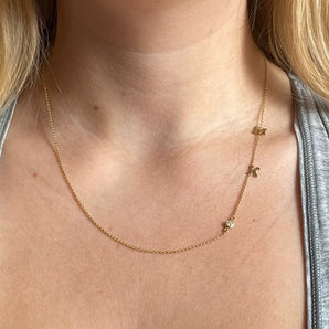 asymmetrical initial necklace