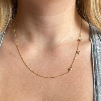 Asymmetrical hotsell initial necklace