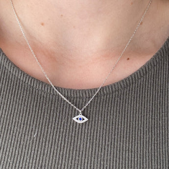 evil eye necklace silver
