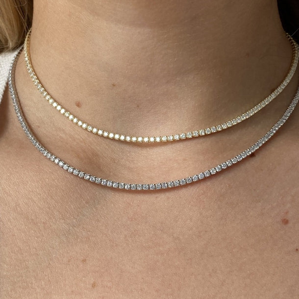 Cz tennis choker necklace Clearance