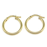 yellow gold midi hoops
