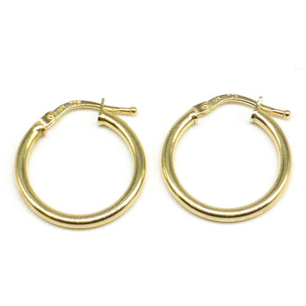 yellow gold midi hoops
