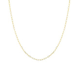 mini yellow gold paperclip necklace