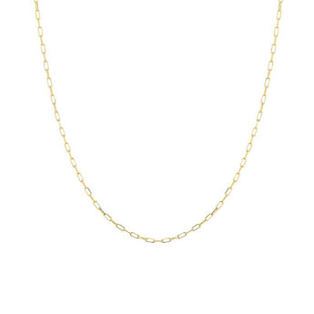 mini yellow gold paperclip necklace