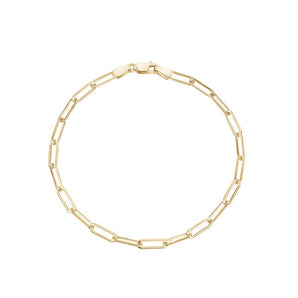 gold bold paperclip bracelet