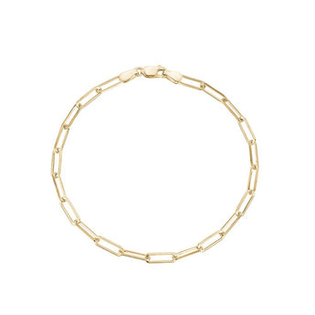 gold bold paperclip bracelet