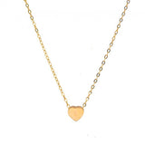 yellow gold heart necklace