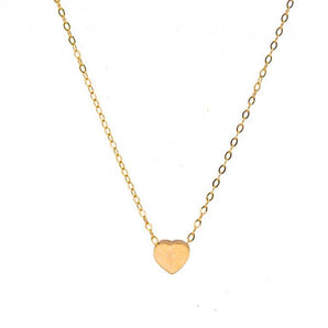 yellow gold heart necklace