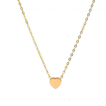 yellow gold heart necklace