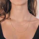 yellow gold initial necklace