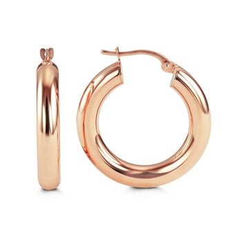 rose gold medium bold hoops