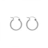 small bold silver hoops