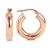 rose gold bold hoops