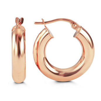 rose gold bold hoops