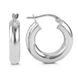 white gold bold hoops