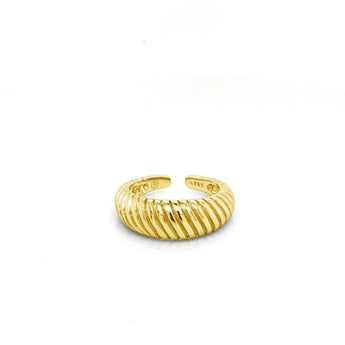 gold plated croissant ring