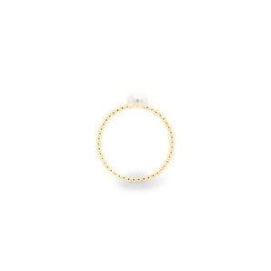 gold pearl bubble ring