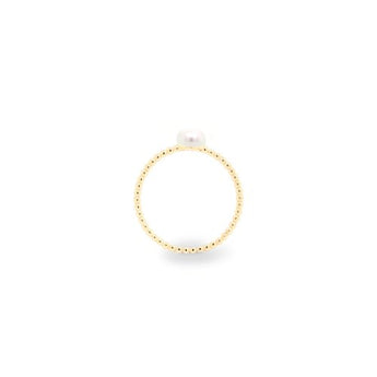 gold pearl bubble ring