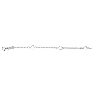 sterling silver heart anklet