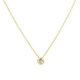 cz gold necklace