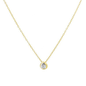 cz gold necklace