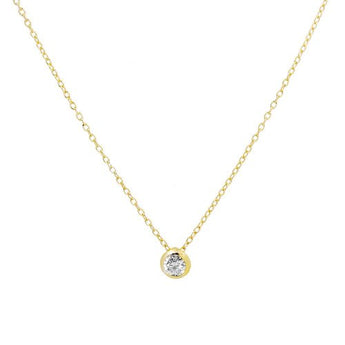 cz gold necklace