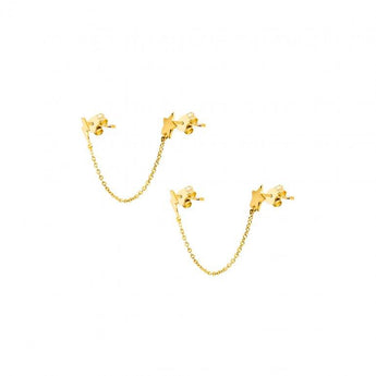 gold plated chain with studs