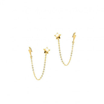 gold plated chain with studs