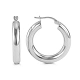 white gold bold hoops